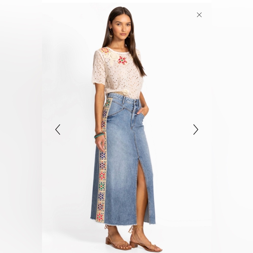 Johnny Was The Denim Skirt $328 - Picture 3 of 13